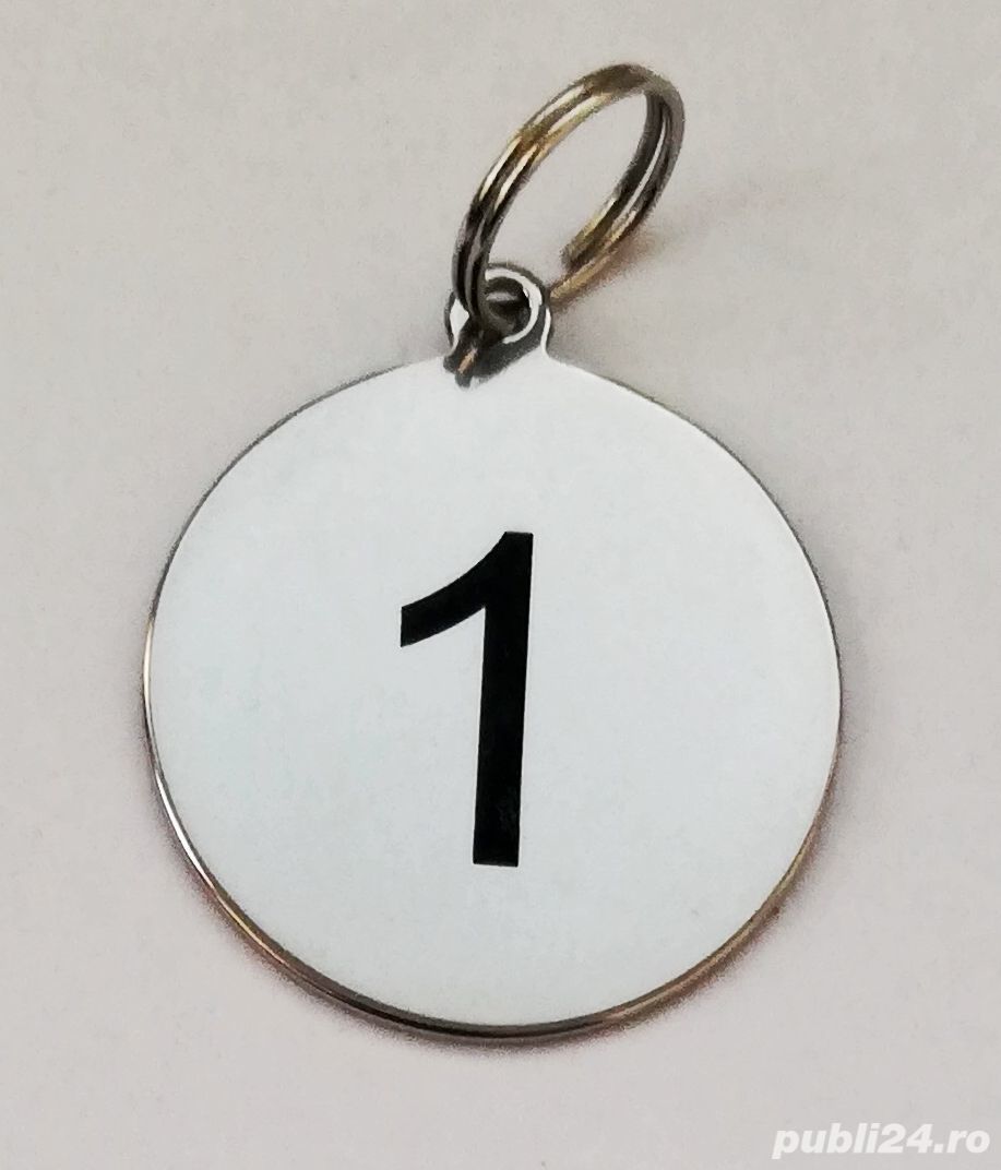 Breloc inox numere vestiar sala fitness,bazin inot,etc.