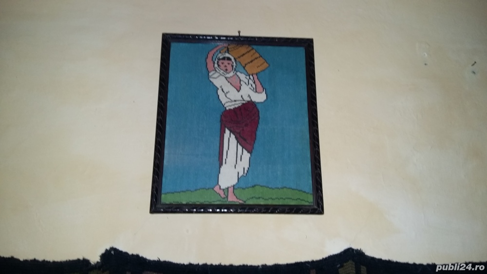 Vand goblenuri vechi lucrate exclusiv manual, inramate