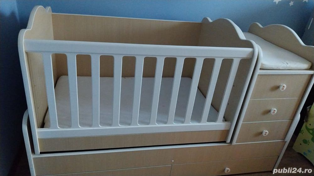 Patut Transformabil Silence cu leganare pastel