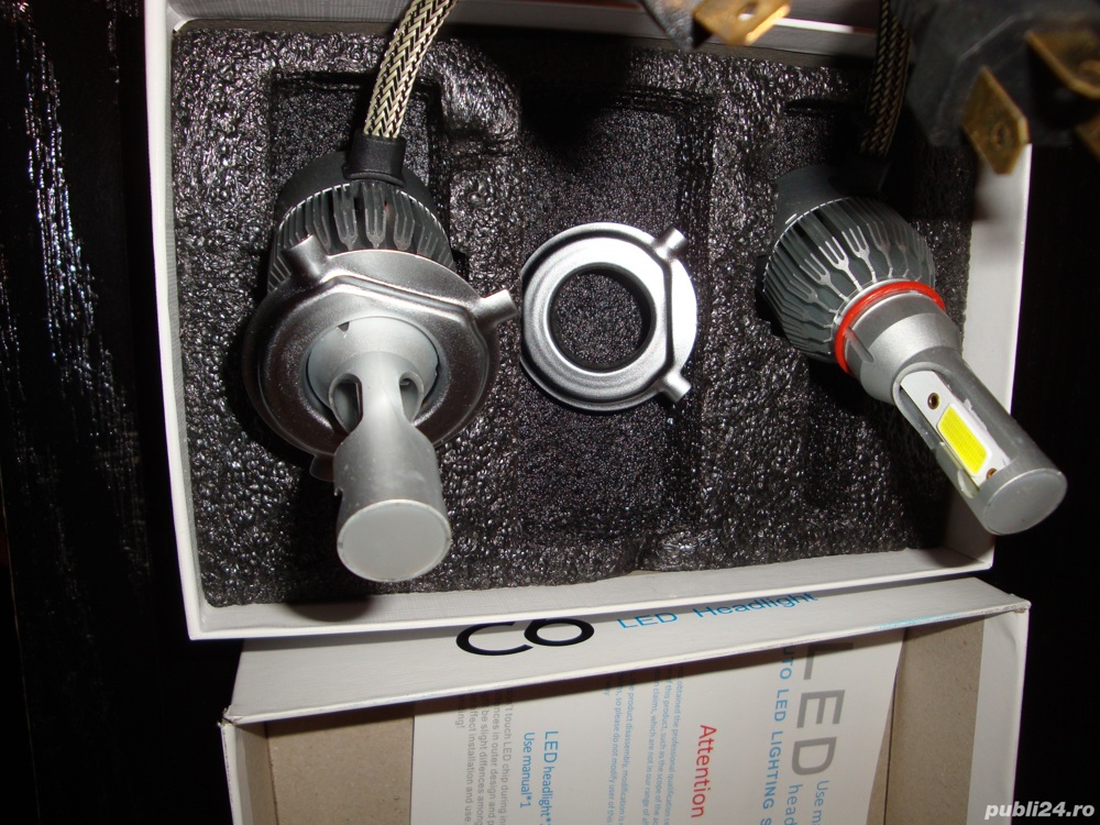 set led auto moto H4 faza lunga scurta 3800lm 36w 12v tansport gratuit