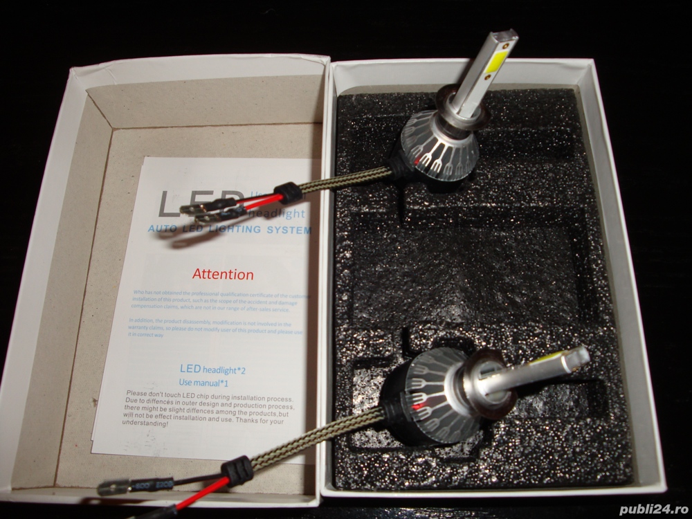 set led auto H1 36w 3800lm 12v 24v tansport gratuit