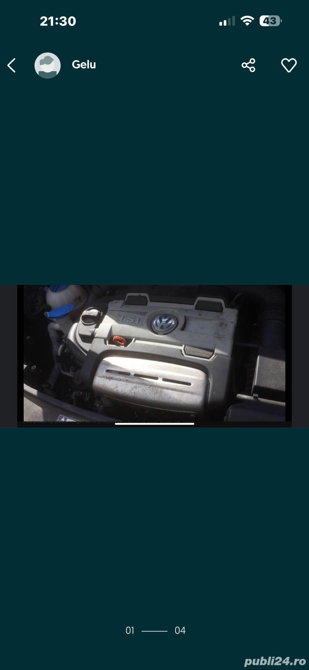 dezmembrez motor BMY 1.4 tsi 140 cai vw 