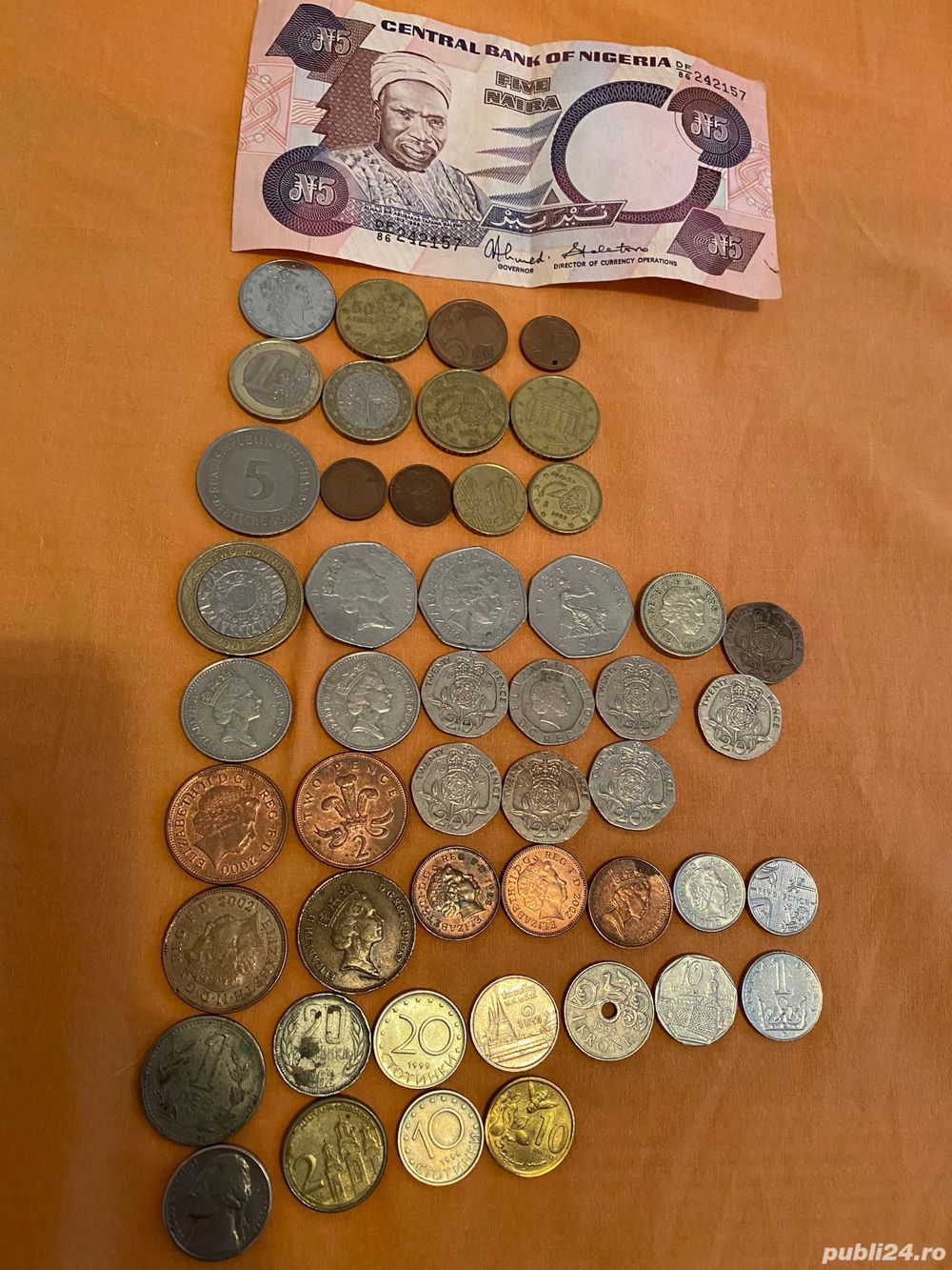 Vand diverse monede si bancnota straine