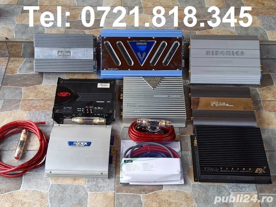 Amplificatoare auto diverse Alpine, Axton, Hifonics, Rockfod, Rodek, Magnat, Signat, ...
