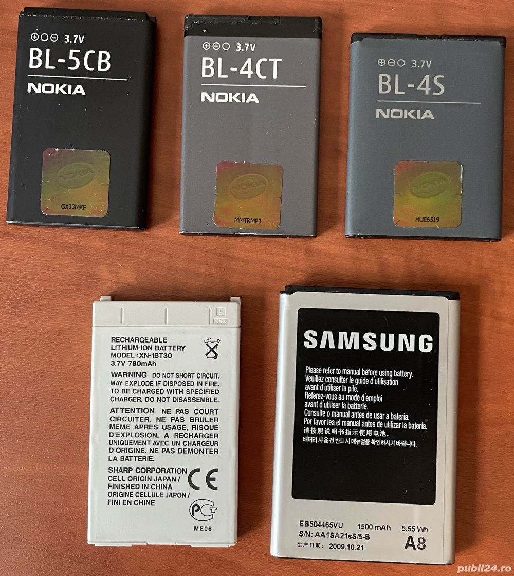 Acumulatori (Baterii) originali Nokia, Sharp, Samsung