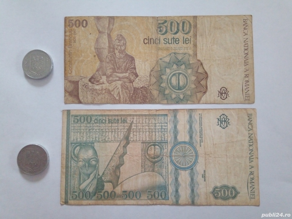Monede și bancnote de 500