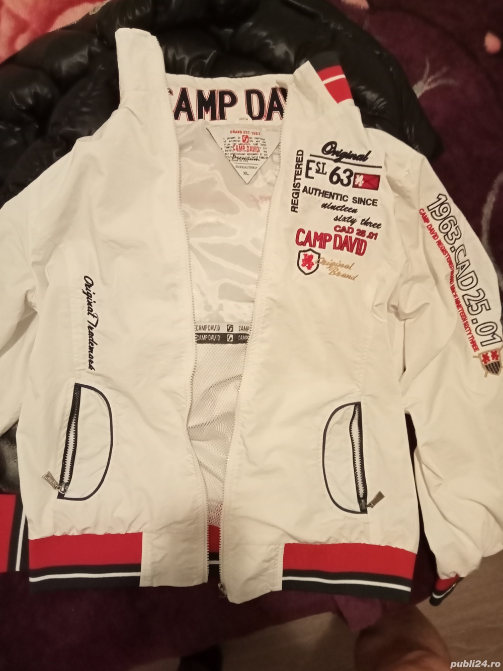 Jacheta alba Camp David impermeabila 