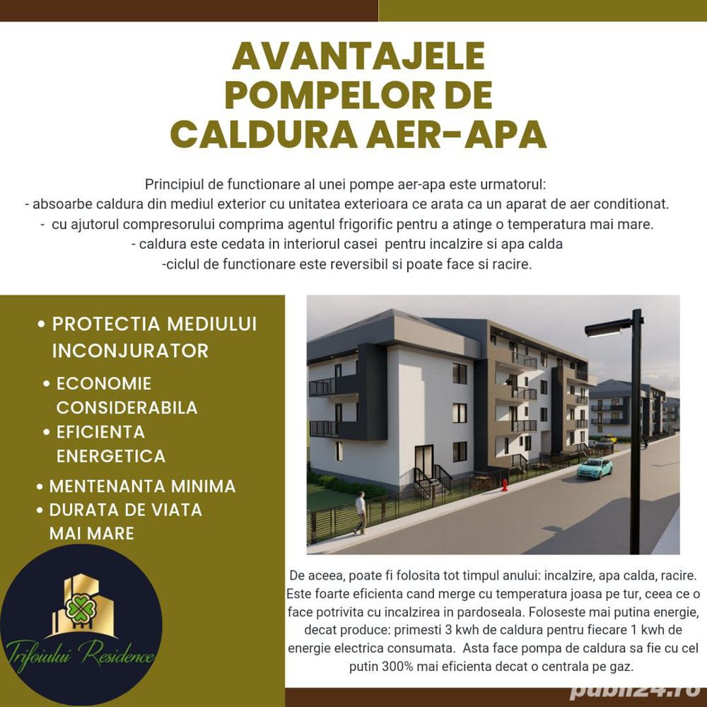 Apartament 2 camere cu gradina si pompa de caldura