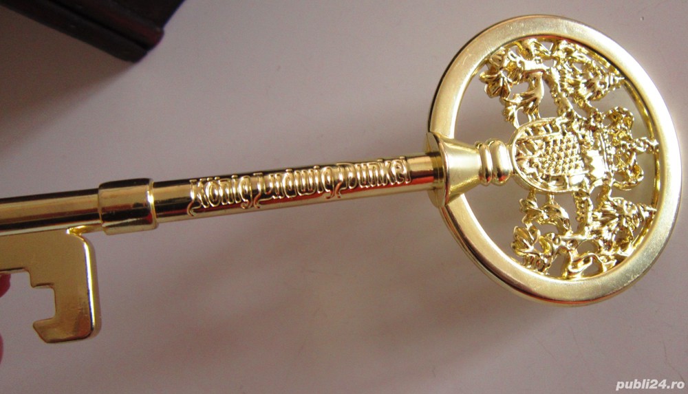 cadou rar Cheie desfacator sticle BERE König Ludwig alama aurita Bavaria'70 cadou inedit