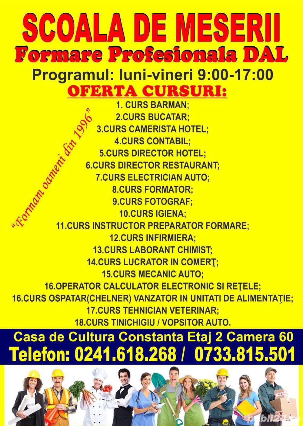 Cursuri calificare - valabile national si international, inclusiv flota