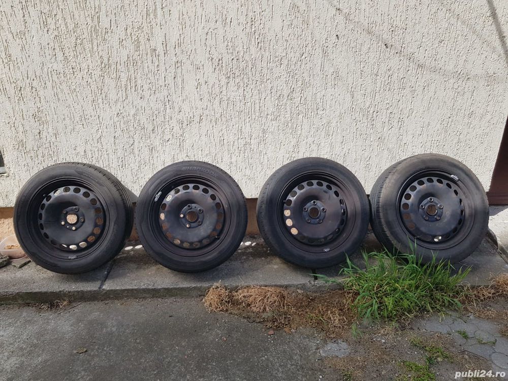 Jante cu anvelope Hankook 205/55/R16 DOT 2018 Golf 5 Golf 6 Golf 7 Passat B6 Passat B7 Passat B8 etc