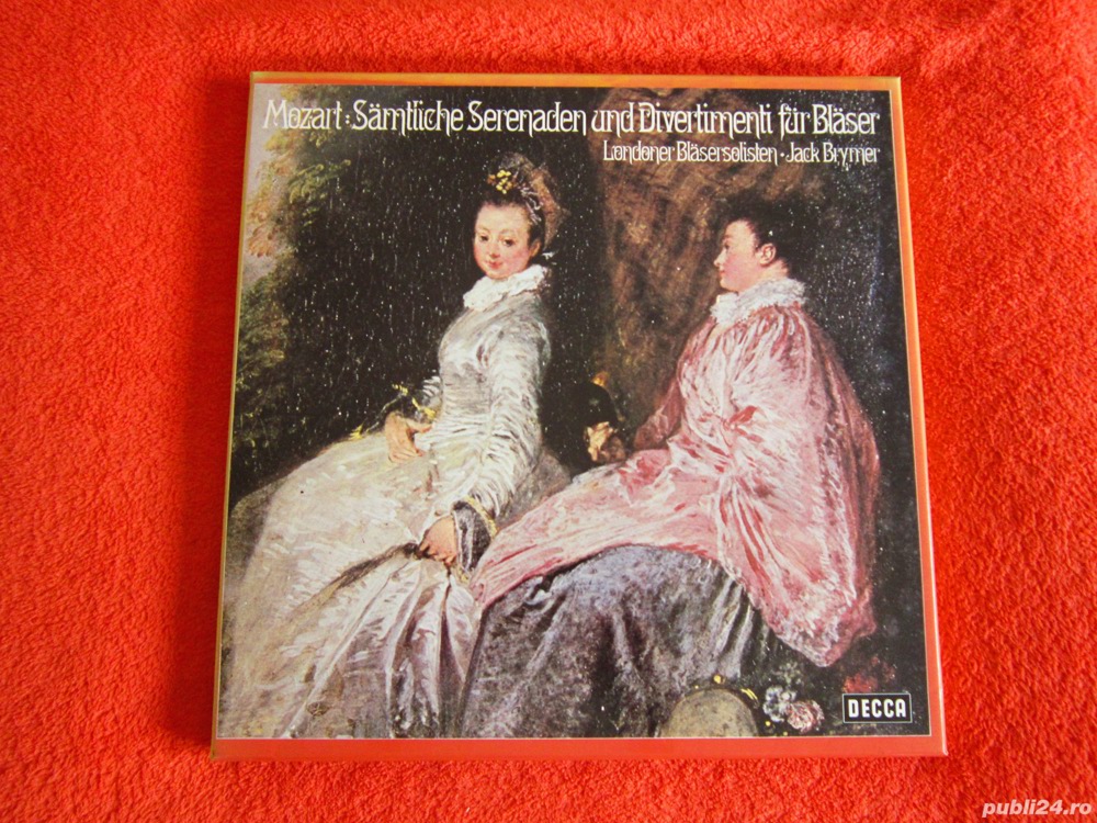 rar vinil Mozart Serenade+Divertisment complete pt instr.de suflat,5LP Germania 1978 