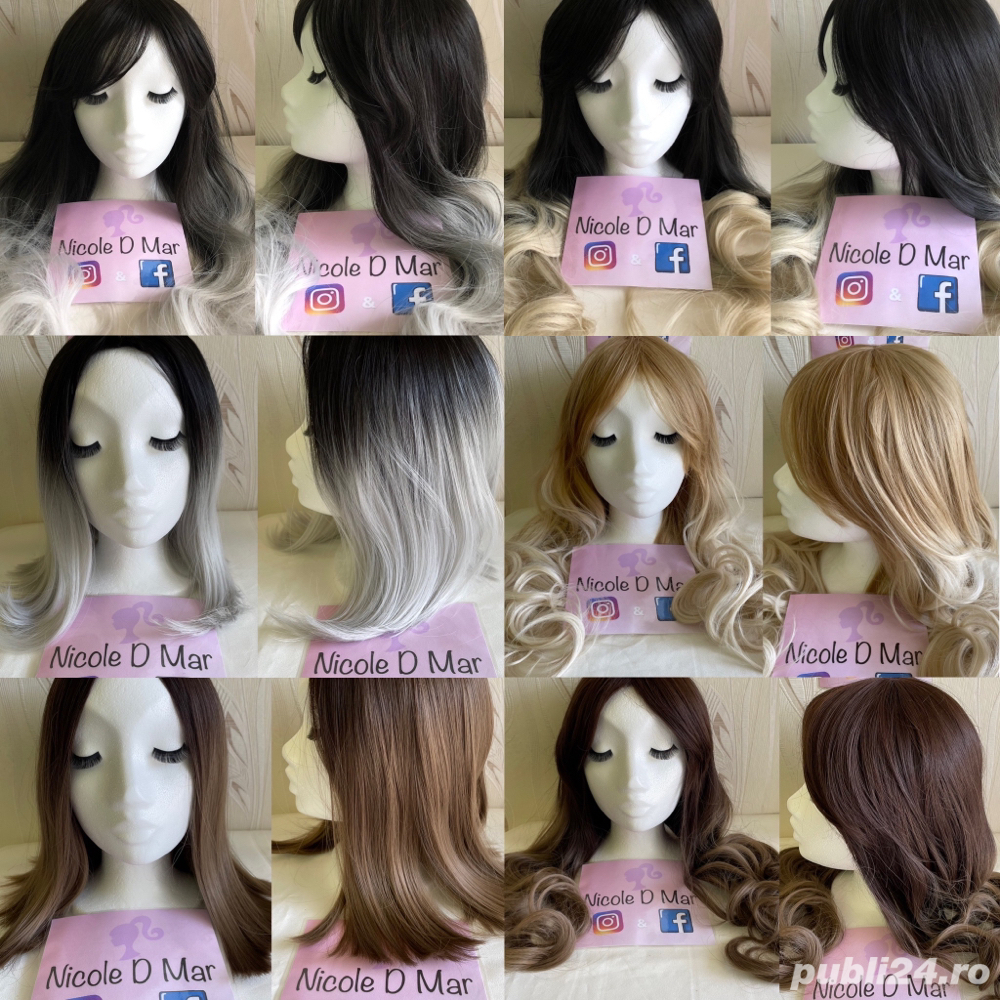 PERUCI/ PERUCA NICOLE D MAR/ imita perfect parul natural/ fibra