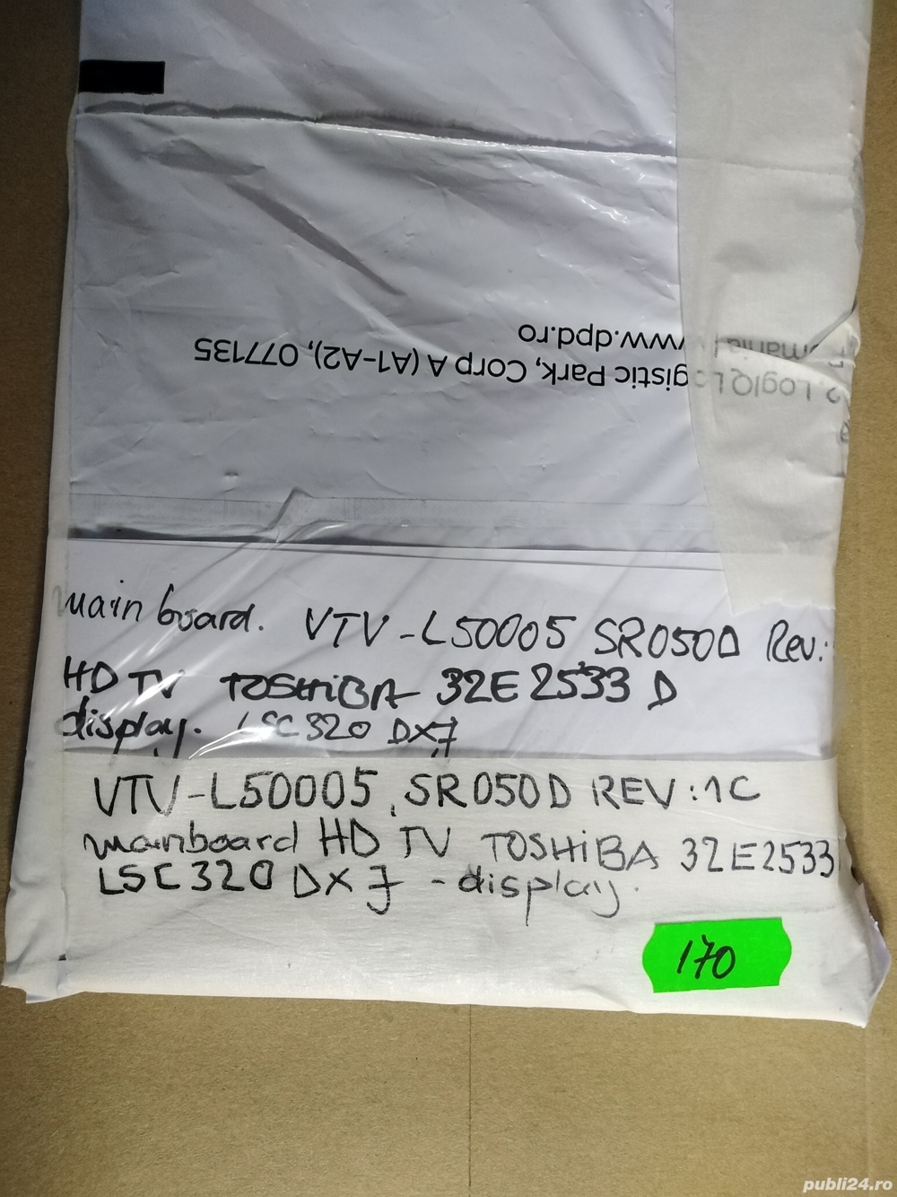 Mainboard   VTV-L50005  SR050D REV: 1C Pentru  HD TV TOSHIBA 32E2533D echipat cu display LSC320DXJ