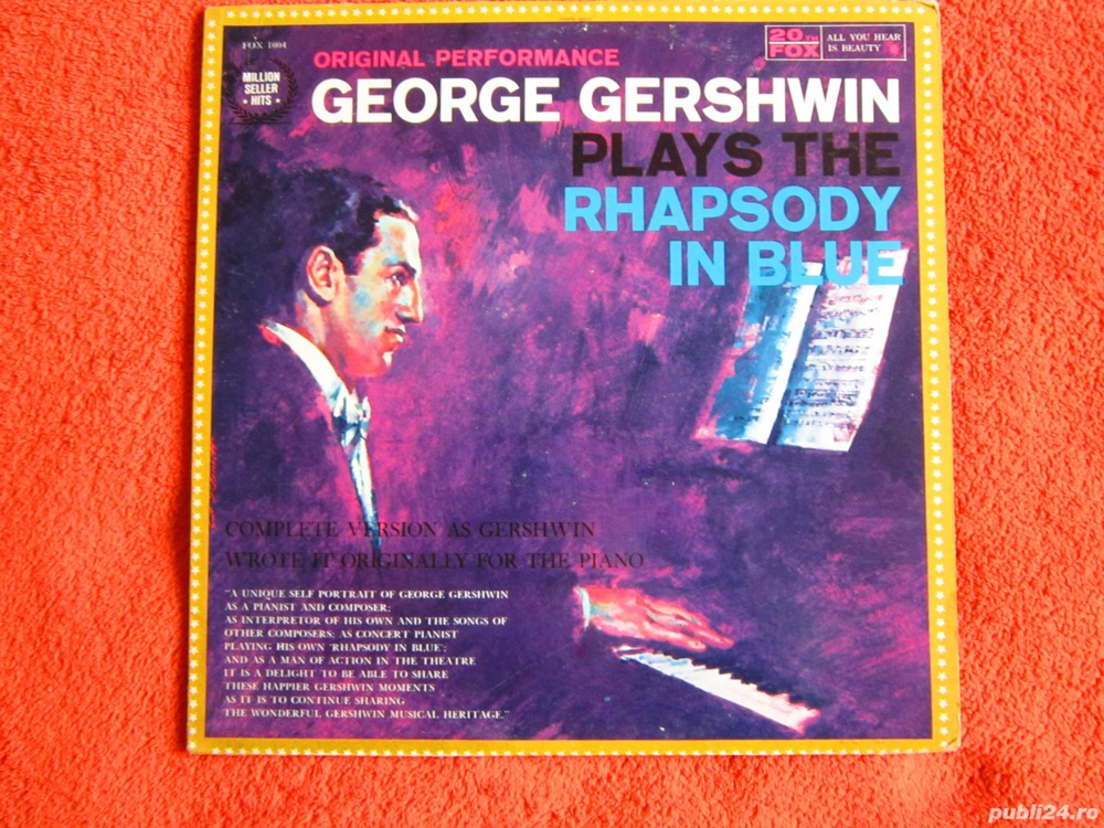 rar Gershwin  Plays The Rhapsody In Blue Orig.Performance,SUA 1958