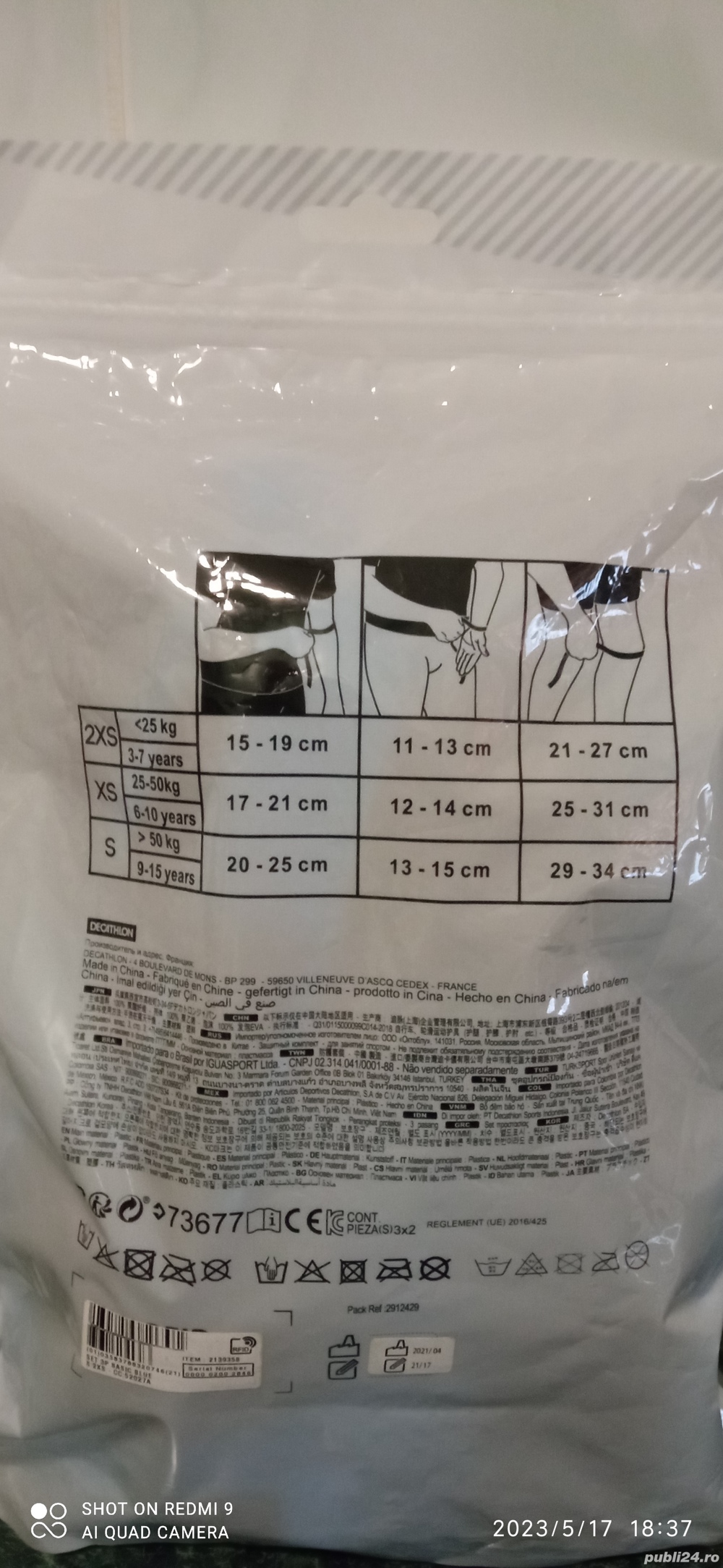 3 perechi protectii incheieturi, coate si genunchi.