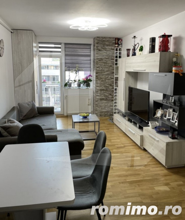 Apartament 3 camere, 2 bai, parcare, mobilat si utilat