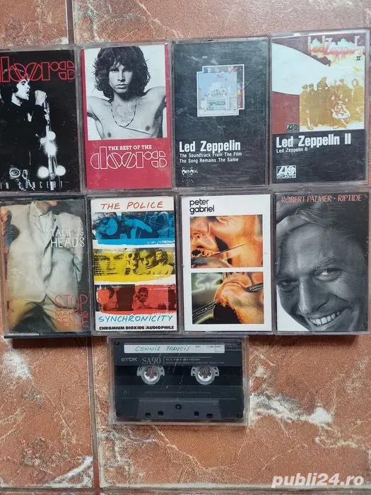 Casete audio inregistrate,albano,DOORS,LED ZEPPELIN,peter gabriel,police,ADRIANO CELENTANO IGLESIAS,