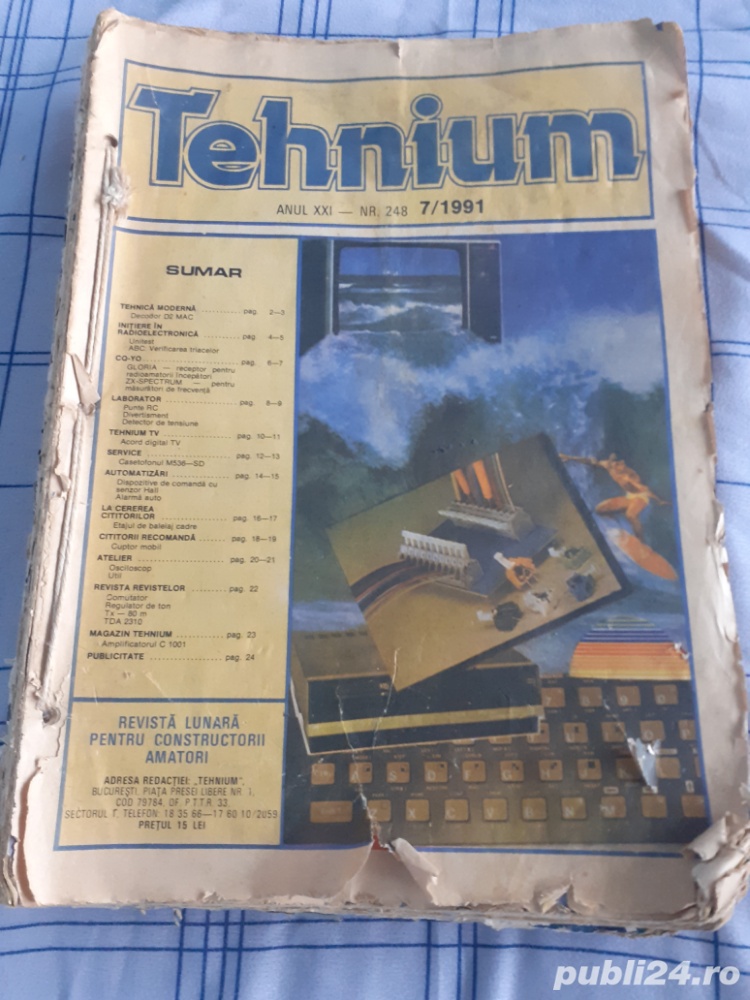 Vînd Schimb Reviste Tehnium Electronică Vînd Schimb 
