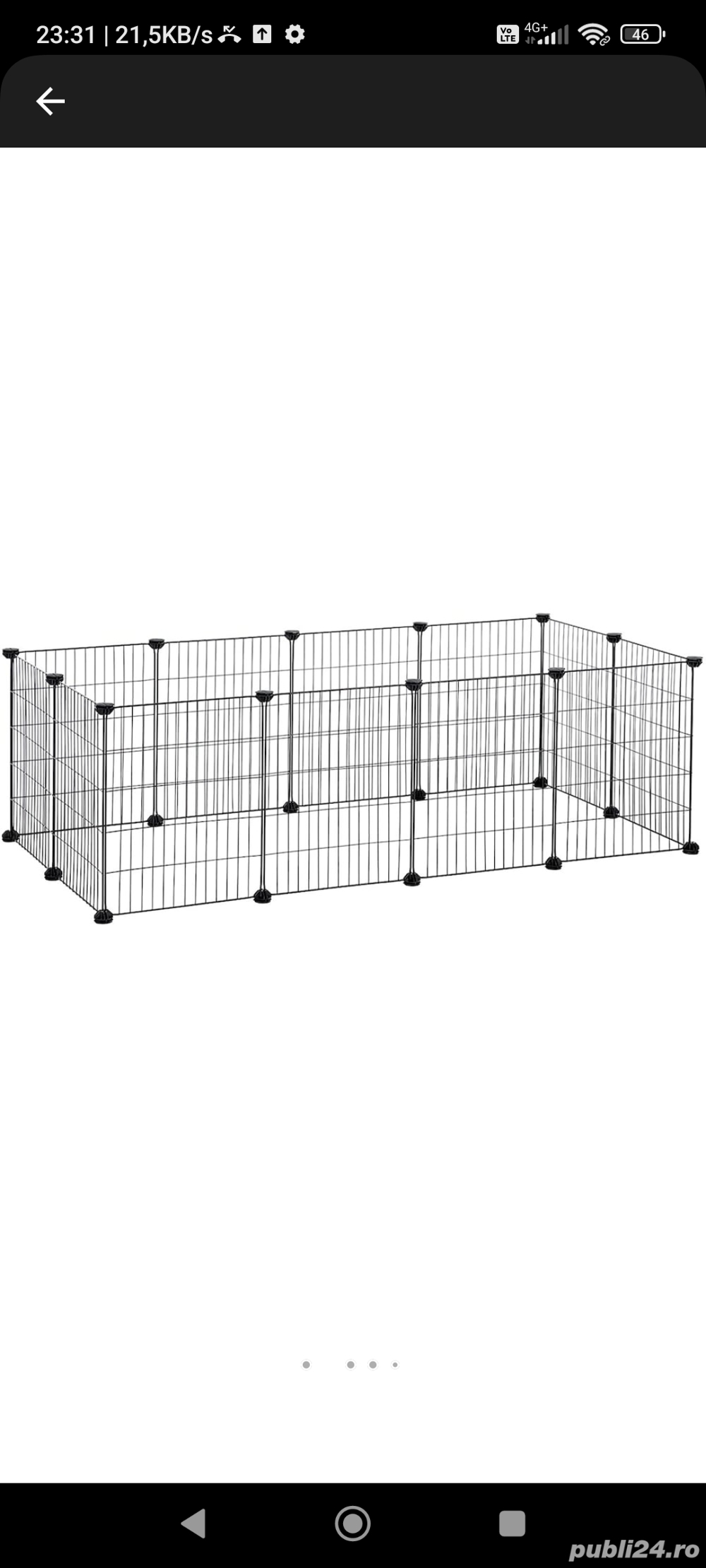 Cusca pentru animale mici, 143 x 73 x 46 cm