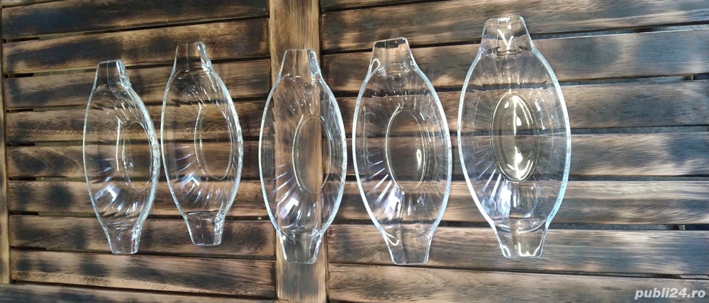 platouri din sticlă  pentru inghetata si desert