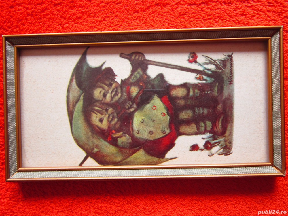 tablou Hummel Print Original rama lemn Germania 1950