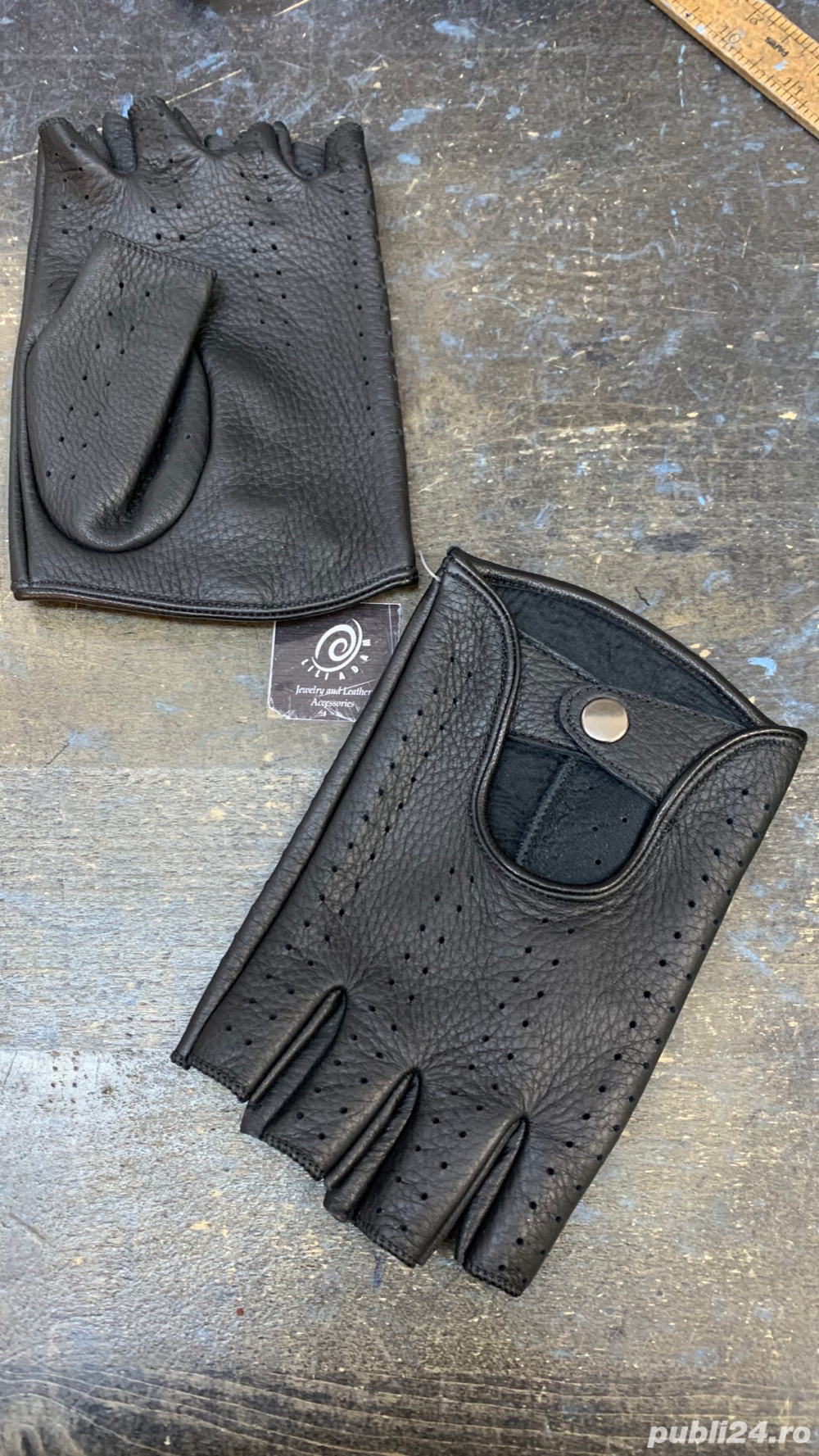 Manusi din piele cerb negru barbatesc