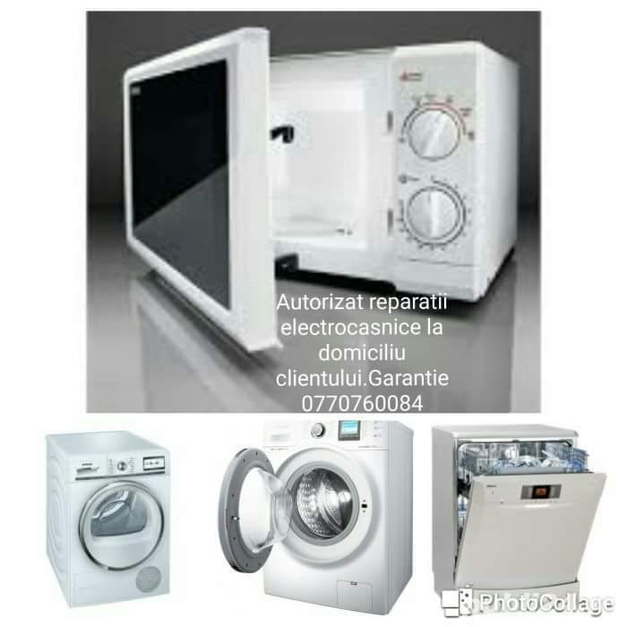 Reparații cu garanție ! Mașini de spălat rufe, vase la domiciliu 