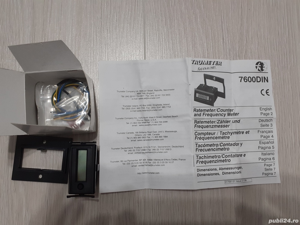vitezometru contor și frecvențămetru trumeter 7600 DIN tachometer cnc freza strung ax encoder