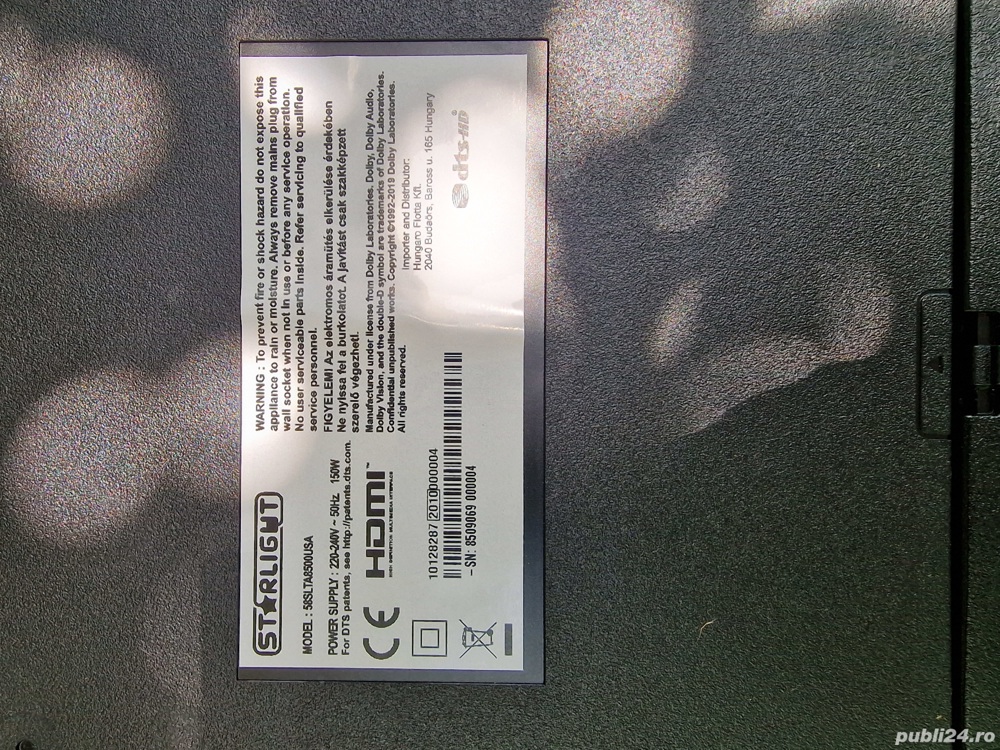 Dezmembrez smart tv Starlight 58slta8500usa, 17mb170, 17ips72