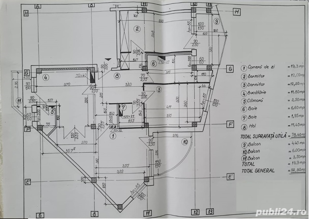 Vând apartament 3 camere, Ultracentral -Hunedoara