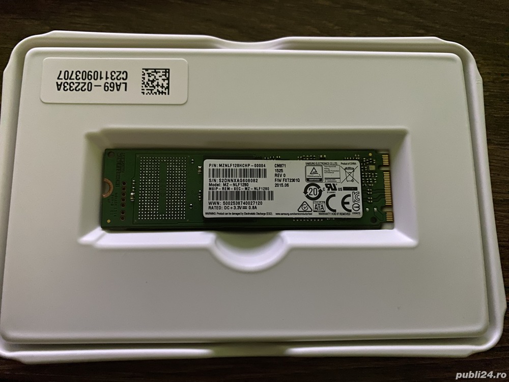OFERTA: SSD Samsung M.2 120GB (Proba+Montaj+Instalare windows sau linux GRATIS)