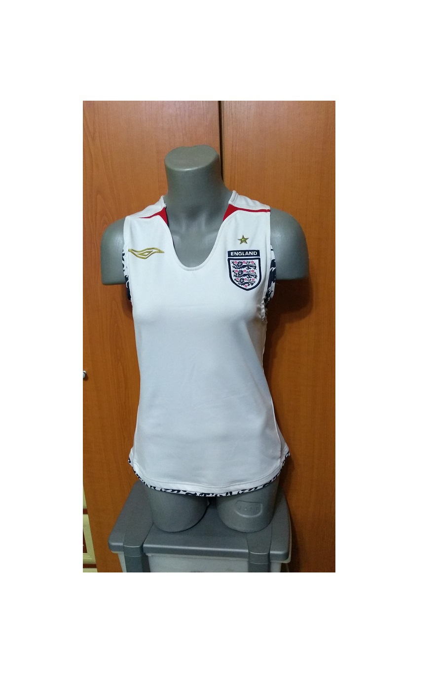 Bluza/ Tricou Umbro England alb/bleomarin fara maneci, tematica UK, M