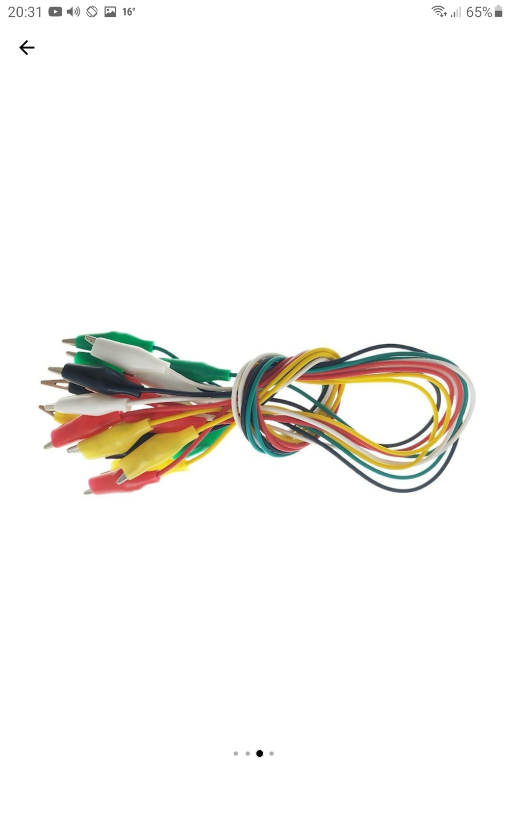 Cabluri cu cleme de testare electrice,5 culori,lungime 48cm,set 10 bucati