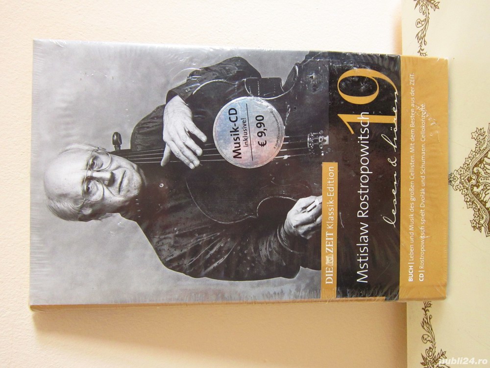 cd+carte violoncel Mstislav Rostropovitsch Germania 2006-sigilat