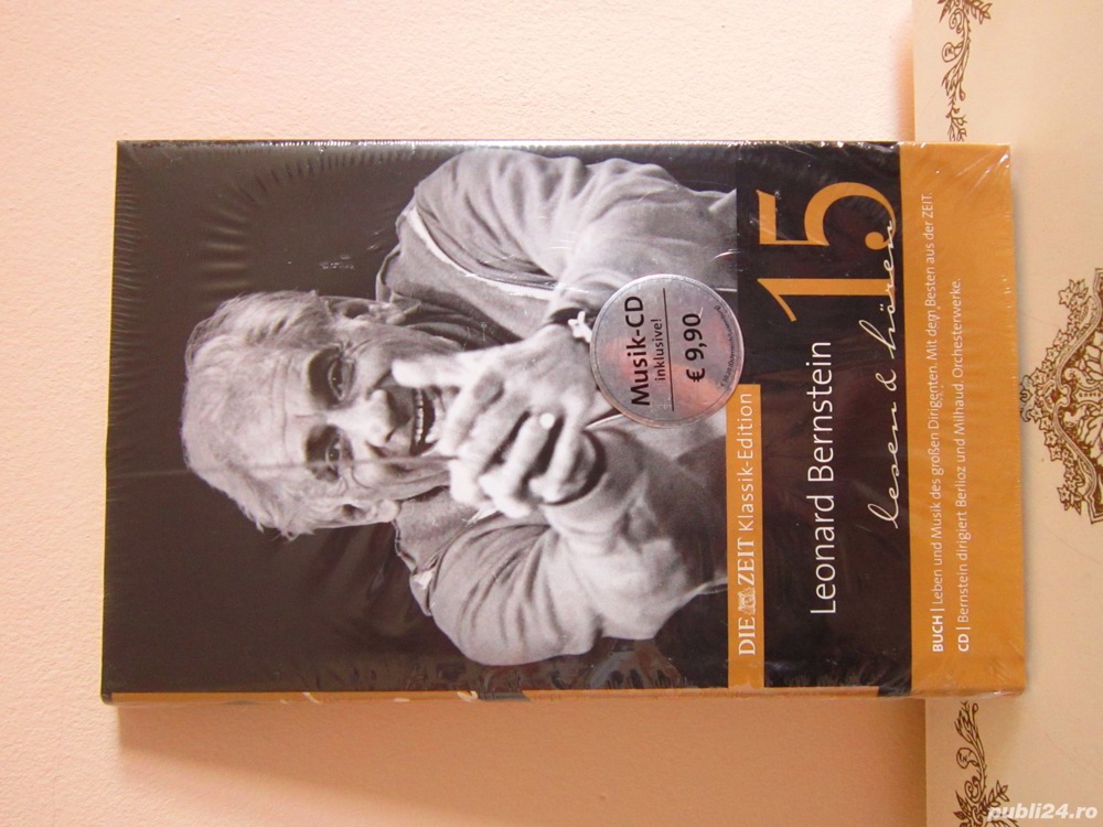 cd+carte Leonard Bernstein  dirijeaza Berlioz si Milhaud sigilat