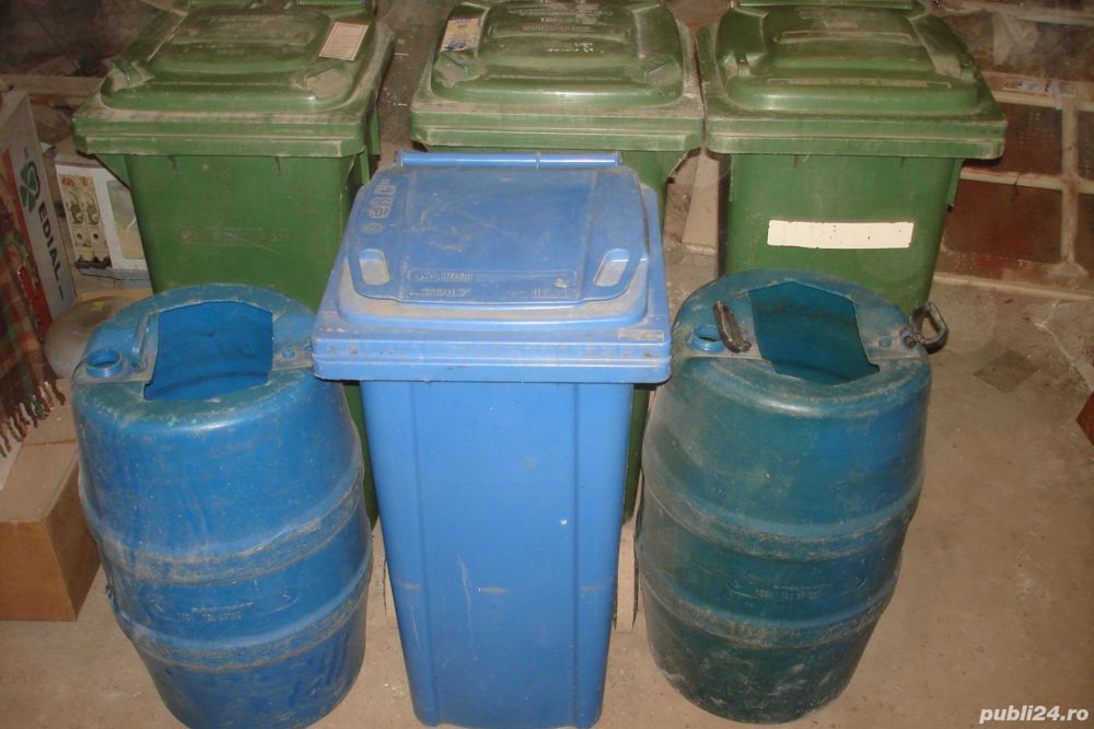 Butoaie plastic 6 buc.-tomberoane- cu capacitate 60-80-120 litri 