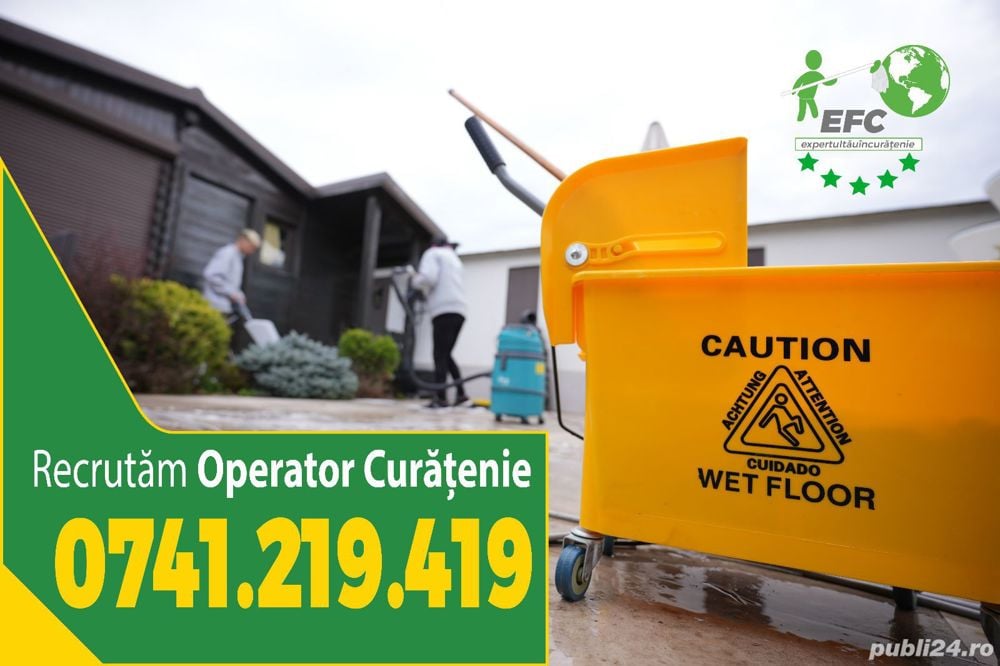 Angajam operatori curățenie. Salariul 2574-3000 lei Tel  