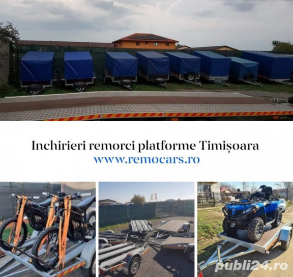 Inchiriez remorci transport motoare 