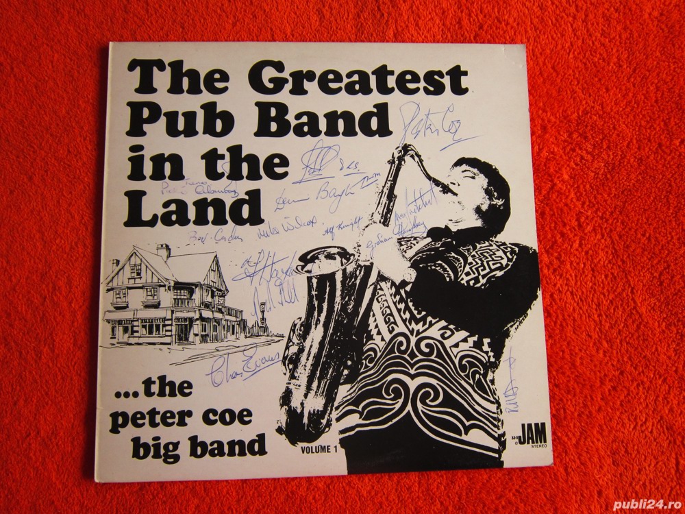 rar autografe jazz Peter Coe Big Band 1976 -The Greatest Pub Band In The Land