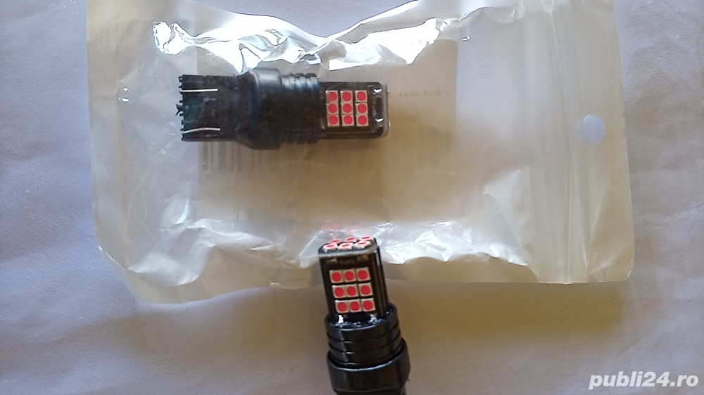 Set 2 becuri stop cu led T20 21/5w noi