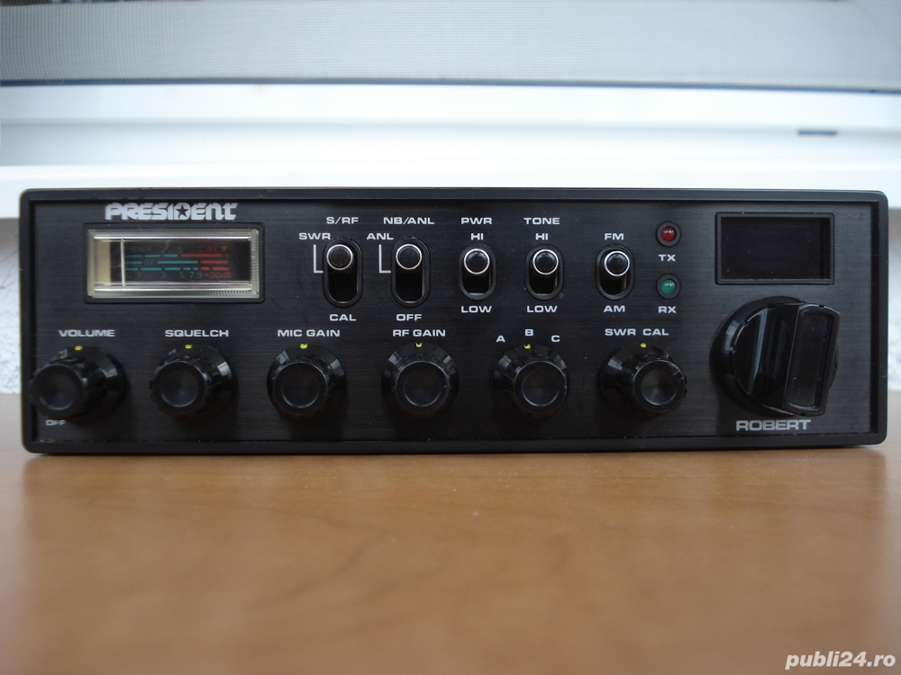 Super statie CB Radio President ROBERT 4Watt- 10Watt + antena 1,6m