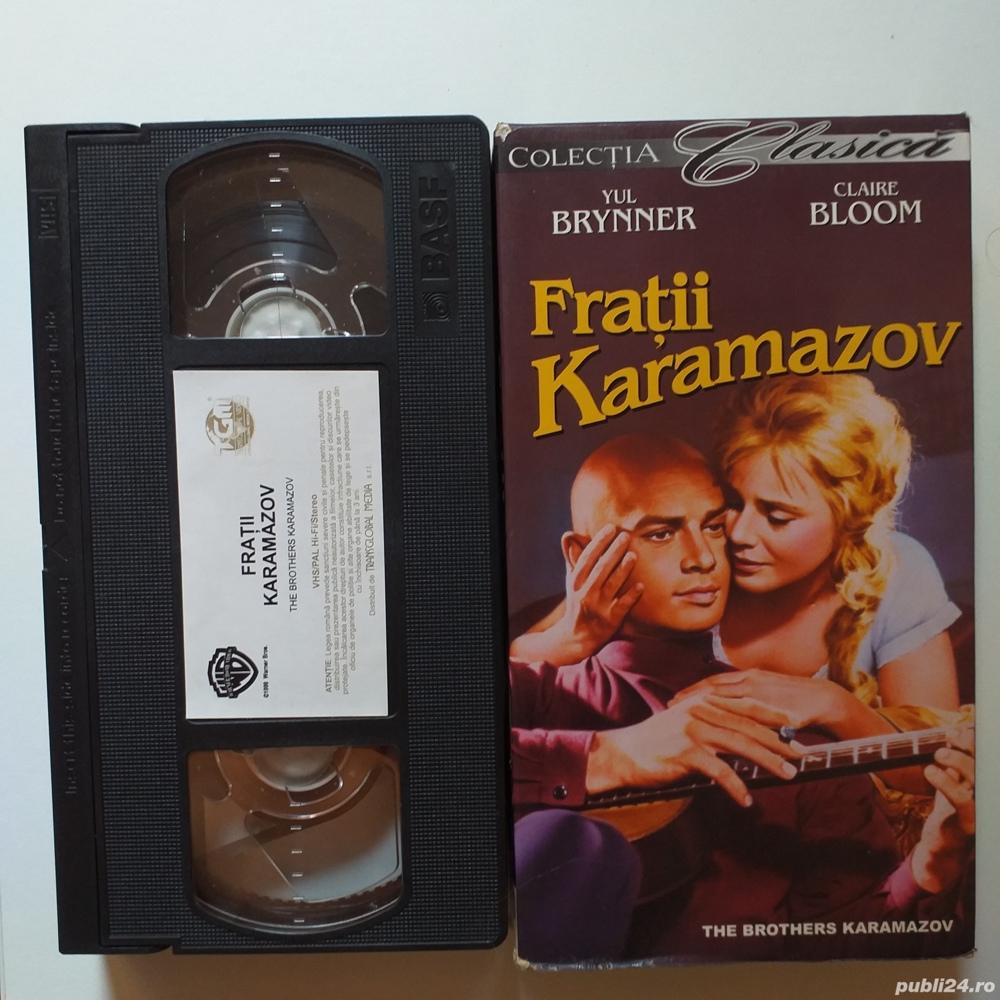 caseta video vechi film artistic Fratii Karamazov dupa romanul lui Dostoievski
