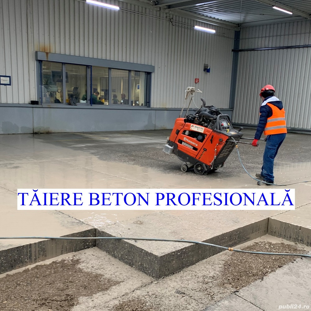 Taiere pardoseala din beton Taiere canal Taiere sant in pardoseala