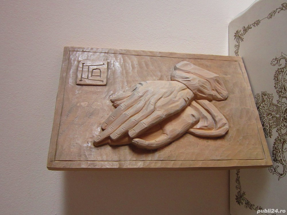 cadou rar Maini de rugaciune sculptura lemn colectie Durer Germania 1969