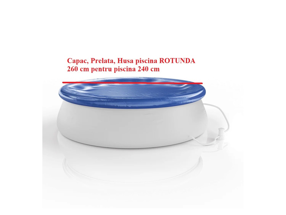 Vand Capac, Prelata, Husa piscina 240 cm, ROTUNDA 260 cm, NOU, 49 Lei -  Capac, Prelata, Husa ROTUND