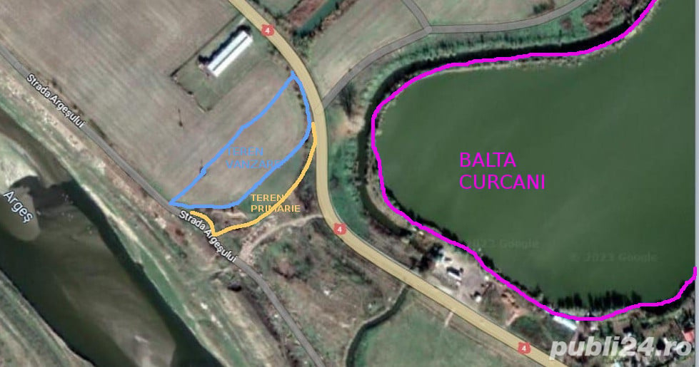 Teren intravilan, 5900mp, Acces din DN4, COMUNA CURCANI JUDETUL CALARASI