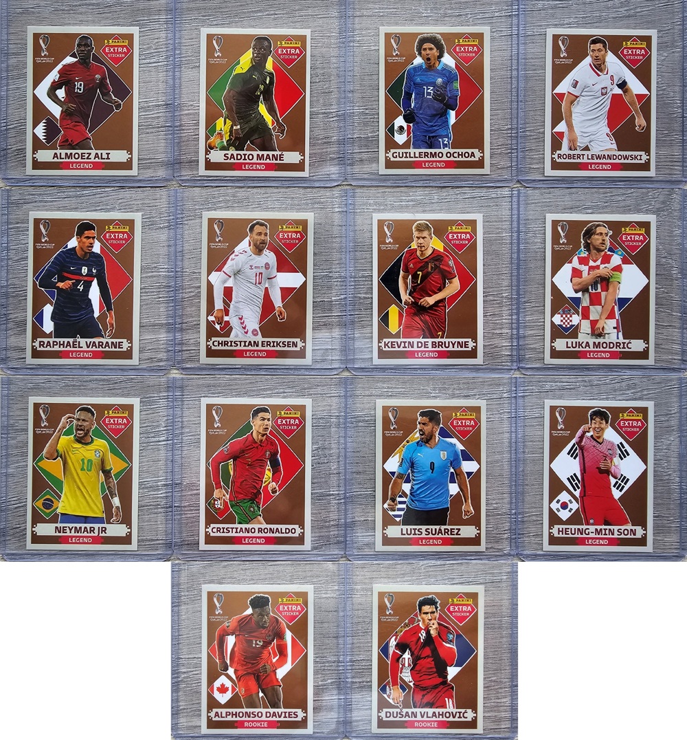 14 extra stickere Panini FIFA World Cup Qatar 2022 Bronze
