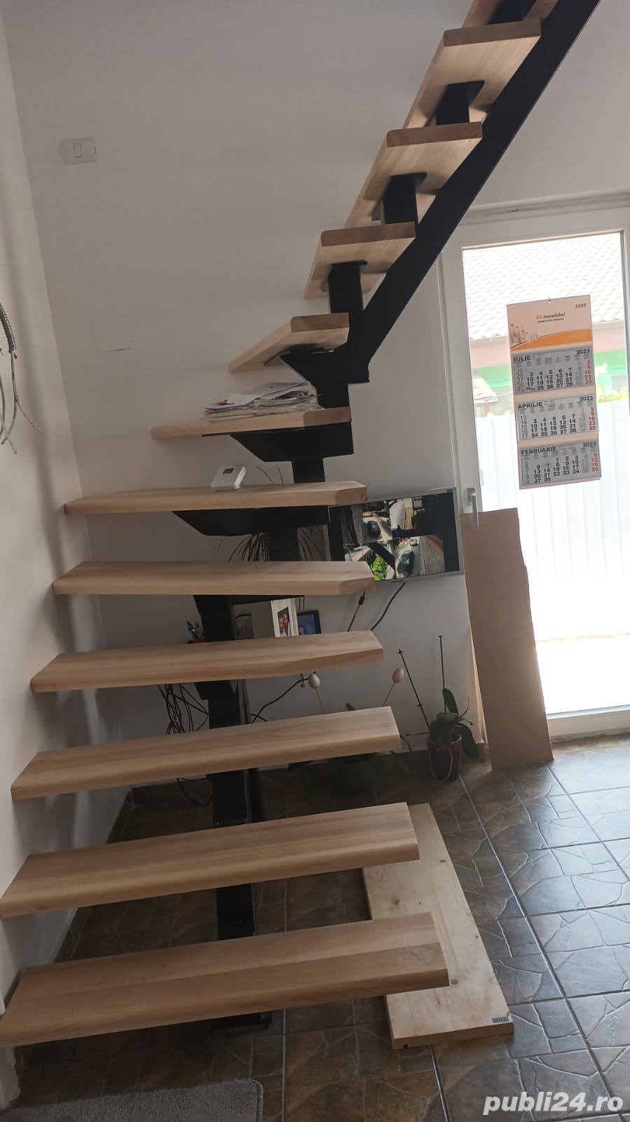 Trepte din lemn masiv 
