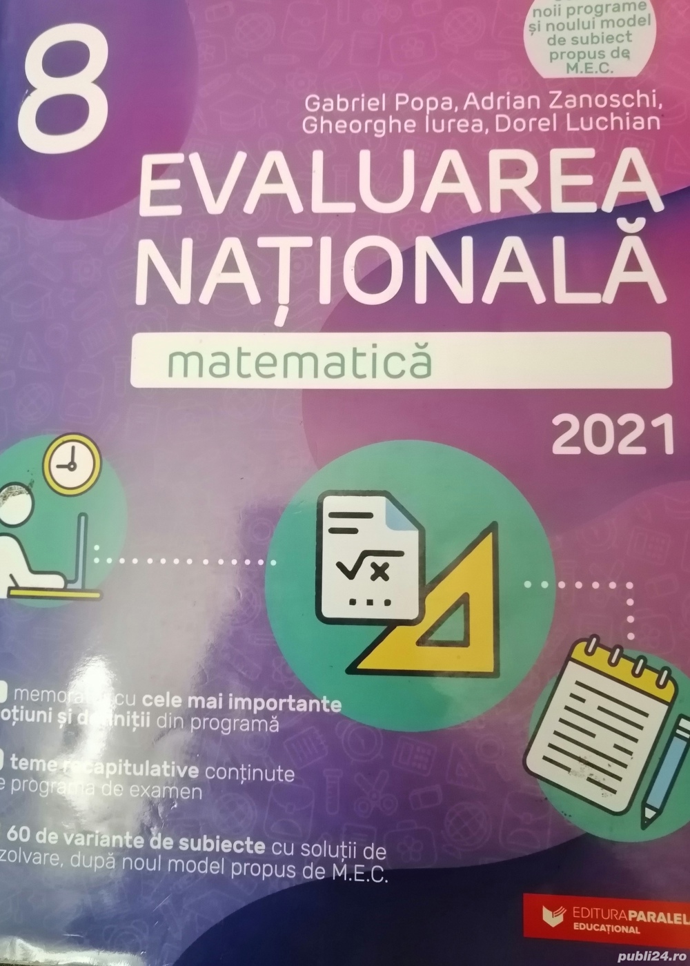 Meditez matematica pentru Evaluarea națională cl. VIIIa, la domiciliul elevului. 